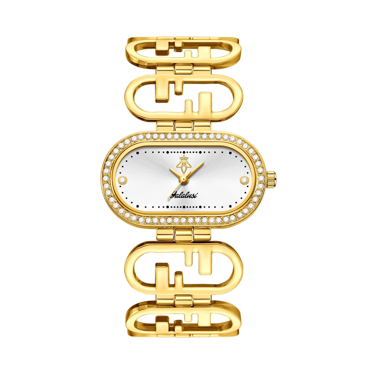 Yalalusi Oval Link Watch - White