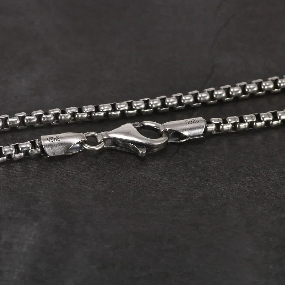 22inch Sterling Silver Thickened Round Box Chain