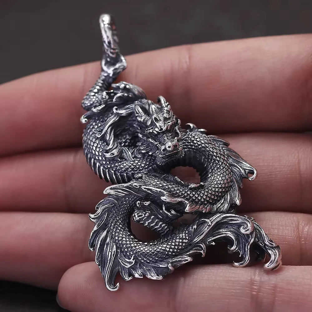 Sterling Silver Dragon Amulet