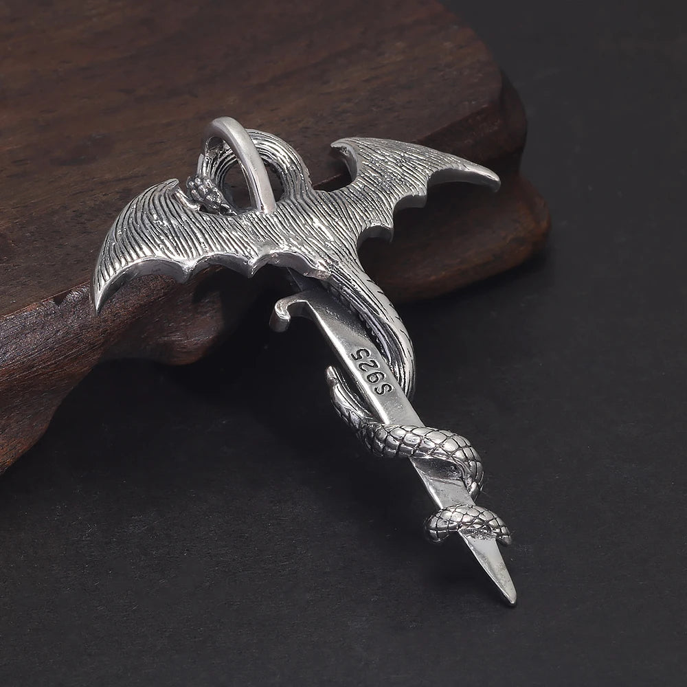 Dragon & Sword Dragon Pendant and Necklace