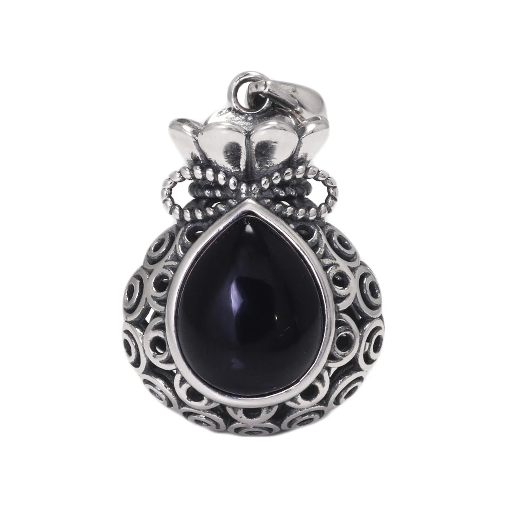 Agate Money Bag Pendant & Necklace