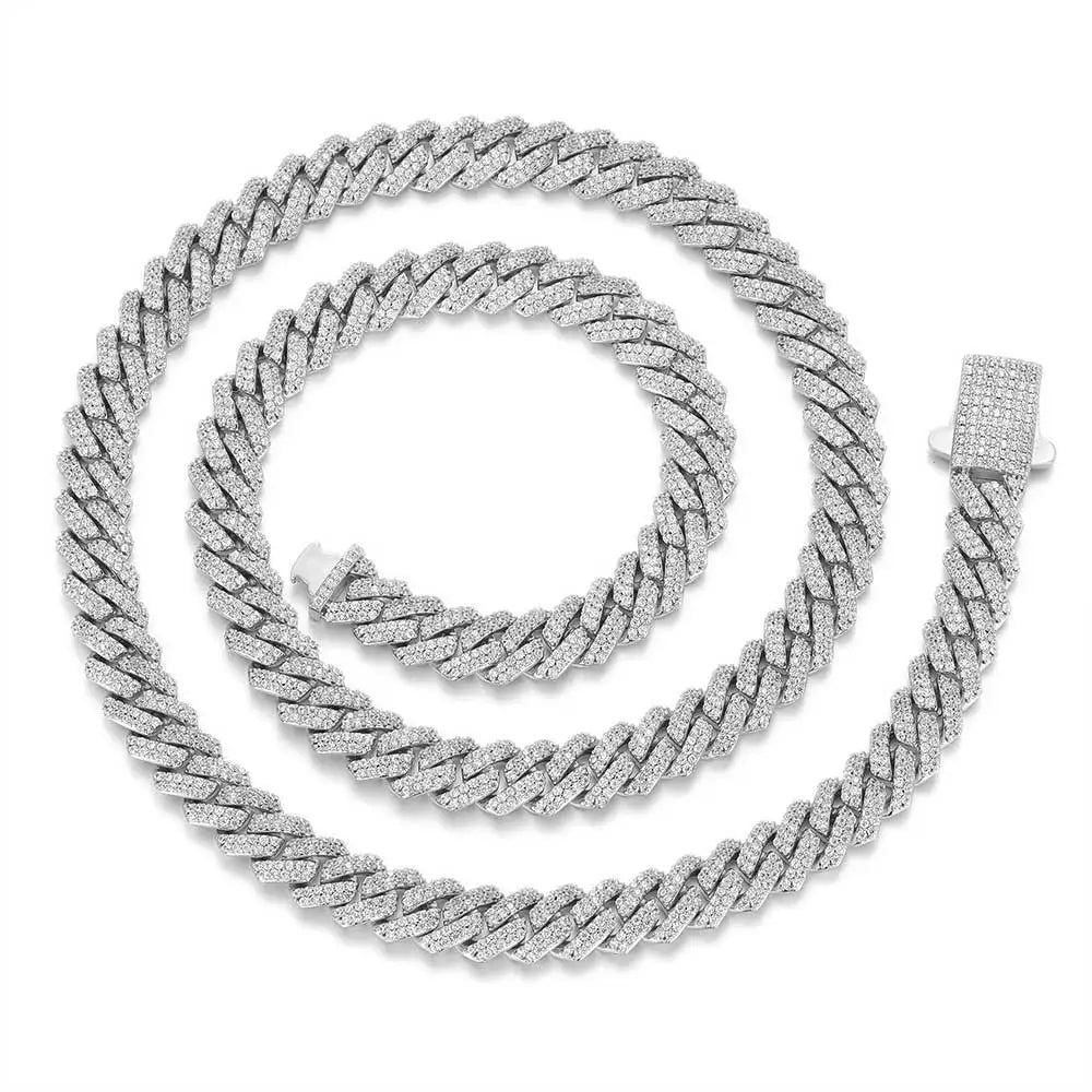Cubic Zirconia Cuban Link Chains & Bracelets