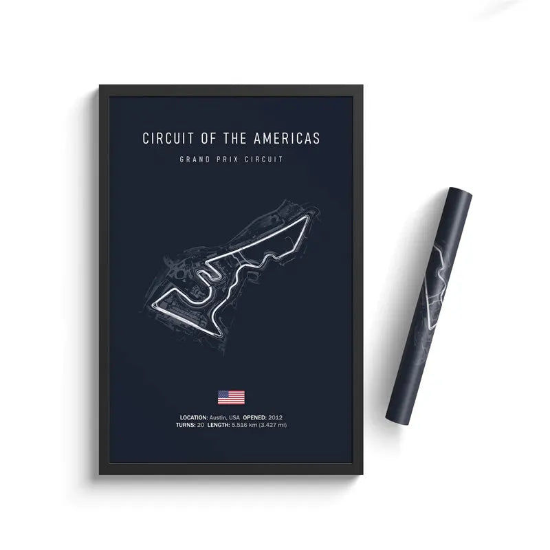 Circuit of the Americas - F1 Race Track Print