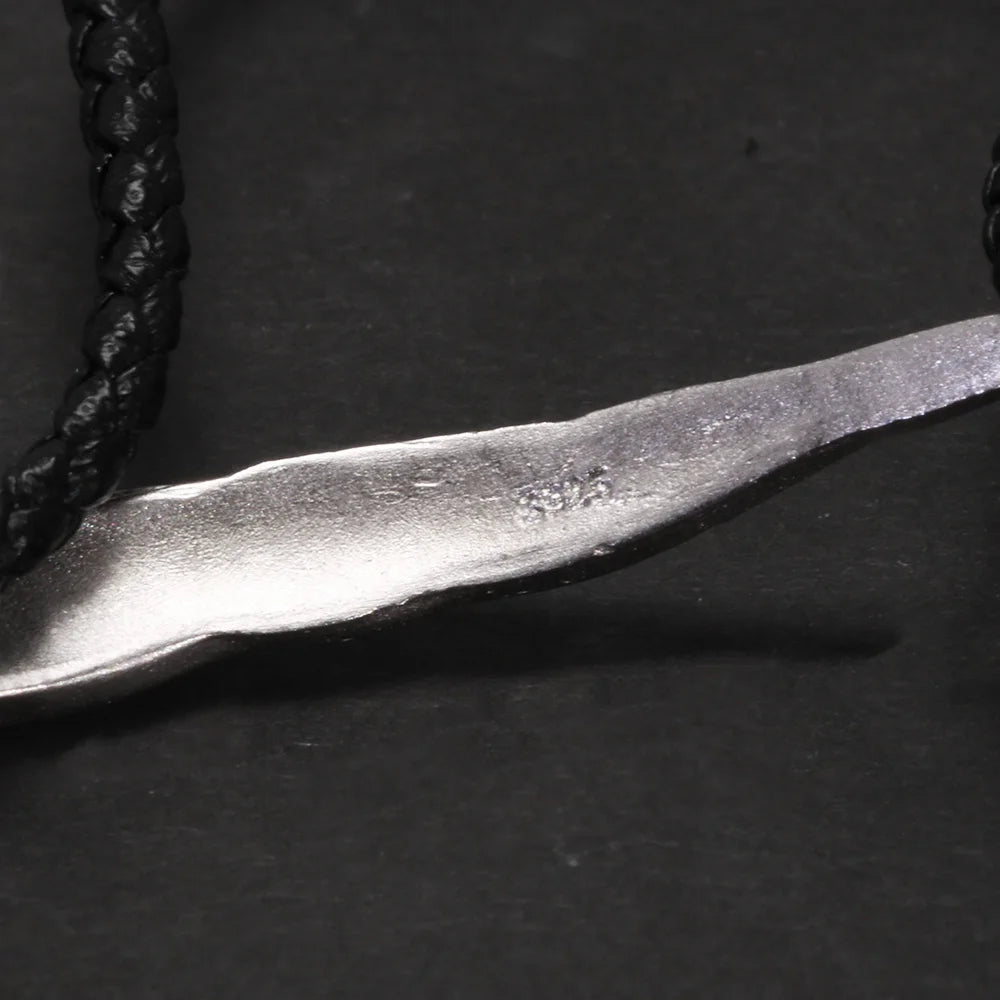 Silver Wax Feather Rope Bracelet