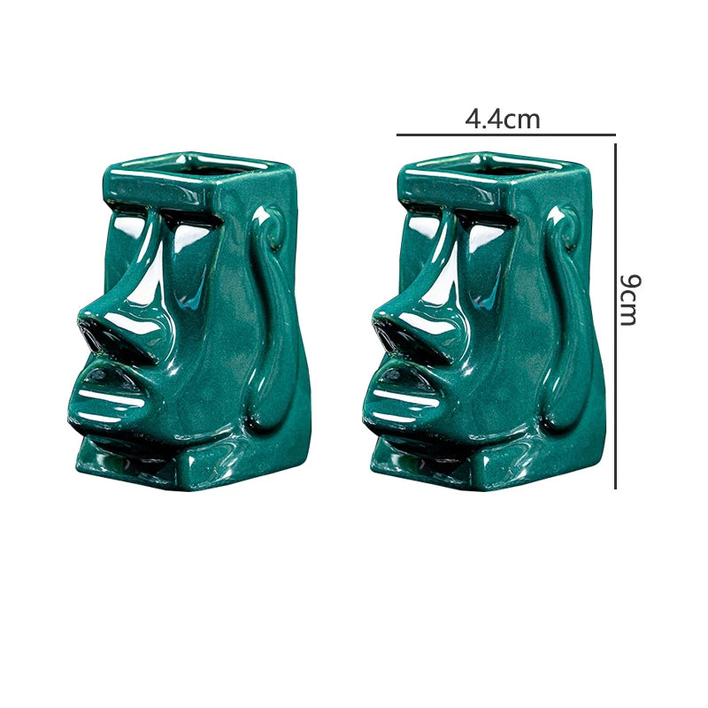 Teal Mini Tiki Cup Set