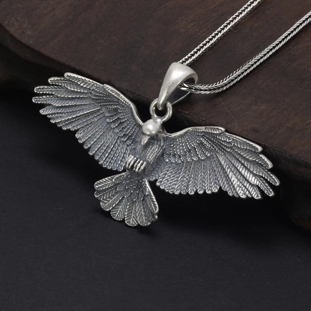 Silver Eagle Pendant & Necklace