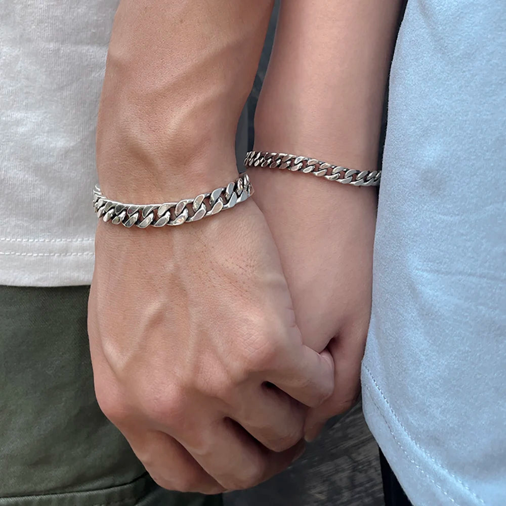 18cm Sterling Silver Cuban Bracelets