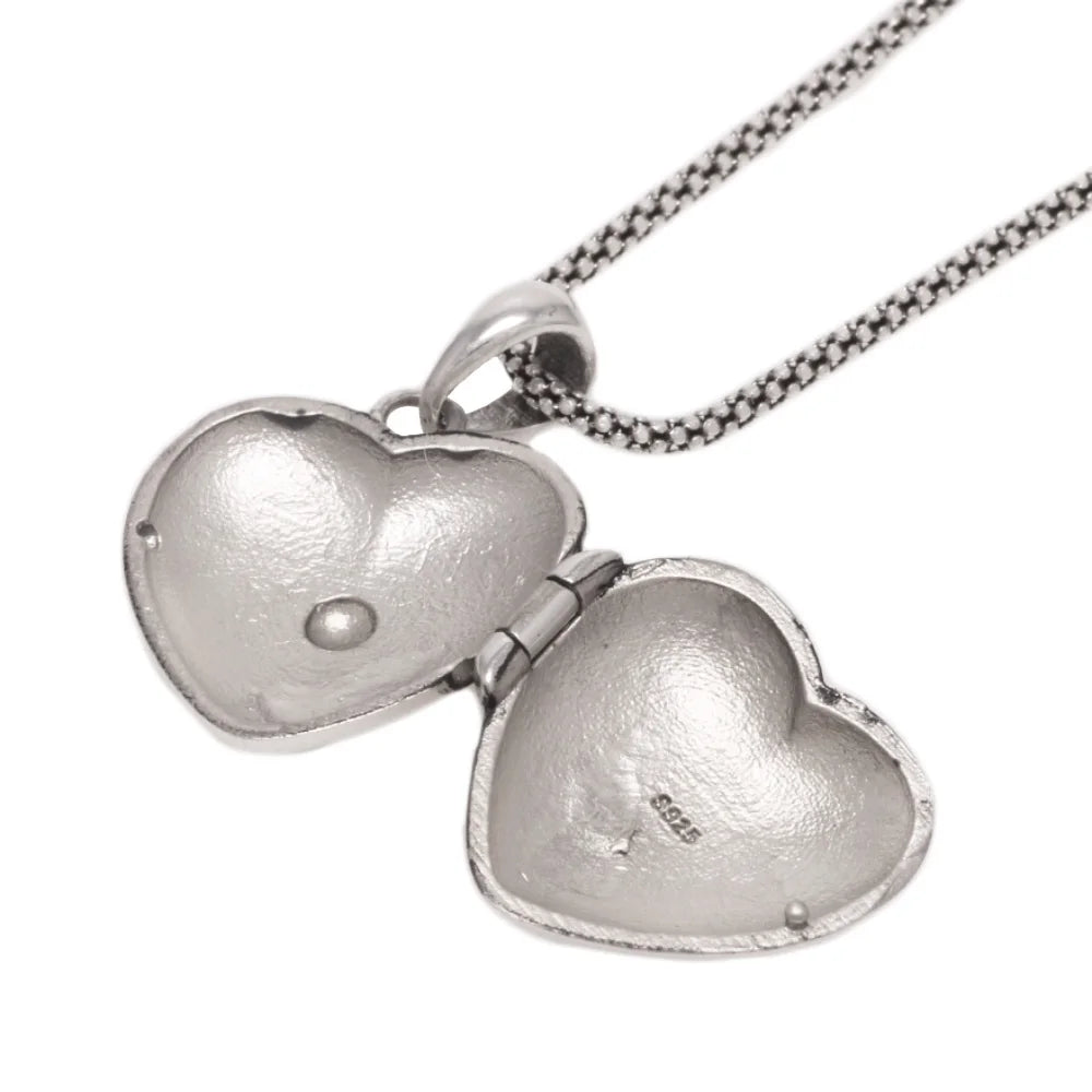 Heart Shaped Sunflower Locket Necklace & Pendant
