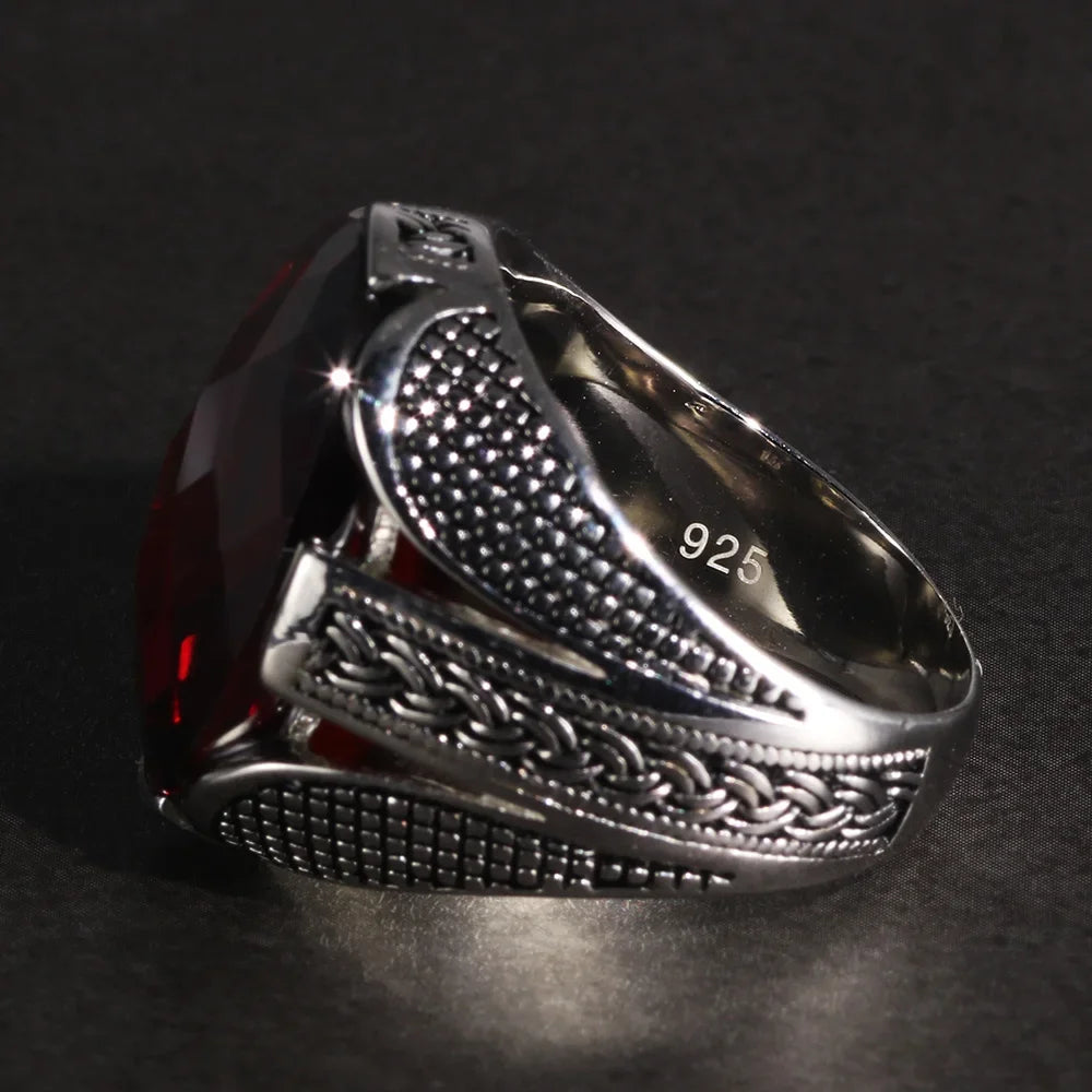 Red Zircon Turkish Ring