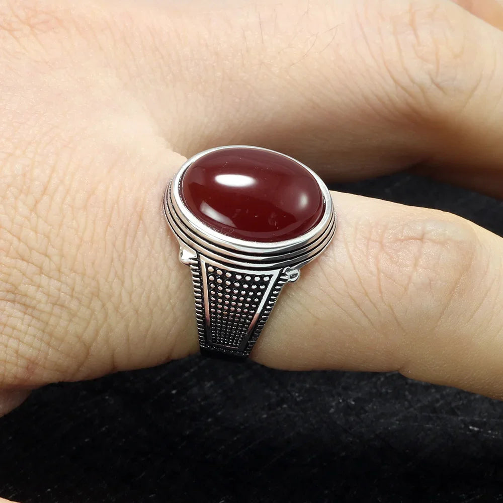 Sterling Silver Agate Ottoman Rings