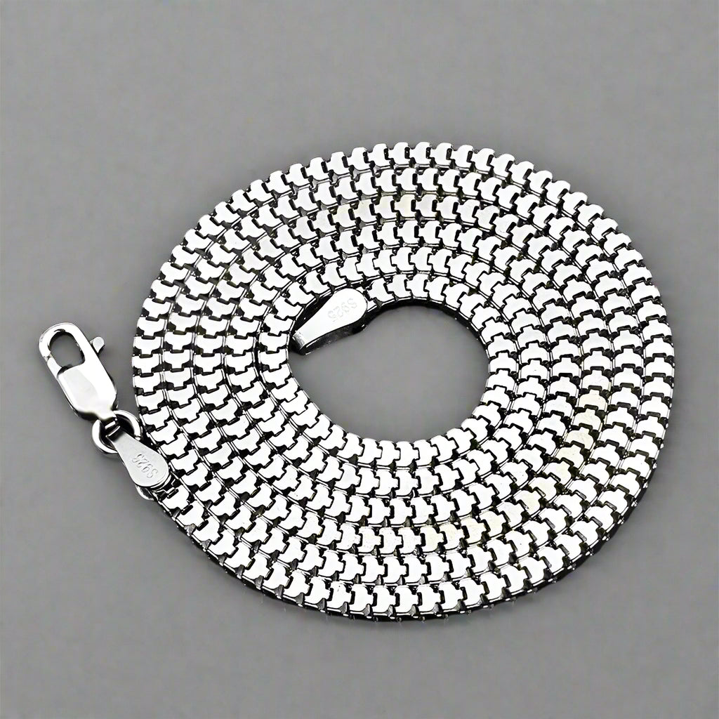 55cm / 2.4mm / Sterling Silver Square Snake Chain