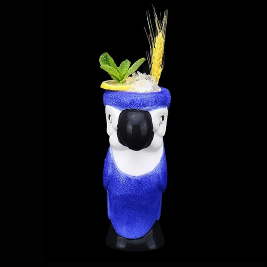 Blue Parrot Hawaii Ceramic Tiki Cup