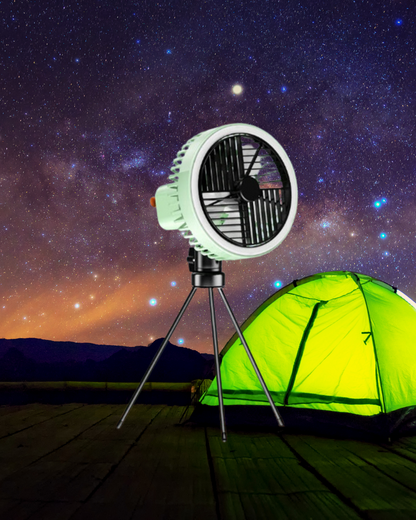 10,000mAh Outdoor LED Lighting & Tripod Fan