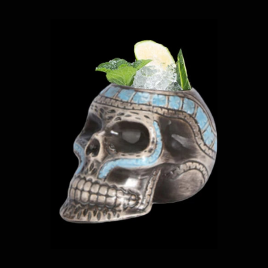 Painted Skull Hawaii Ceramic Tiki Cup