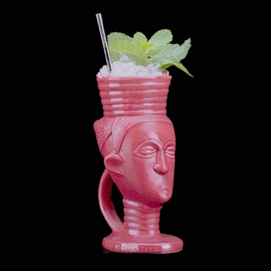 Pink Lady Hawaii Ceramic Tiki Cup
