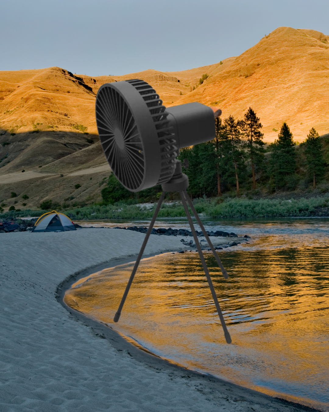 10,000mAh Outdoor LED Lighting & Tripod Fan