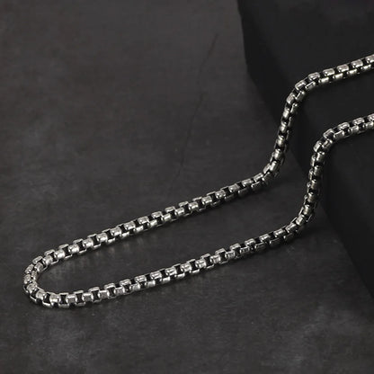 22inch Sterling Silver Thickened Round Box Chain