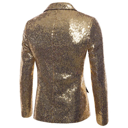 Gold Sequin Blazer & Shirt