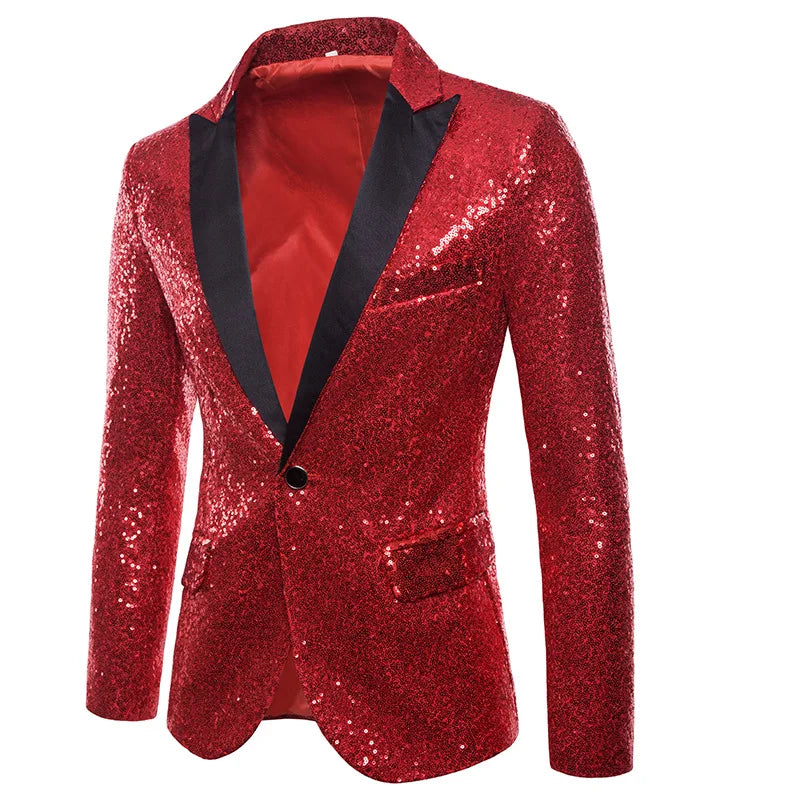 Red Sequin Blazer