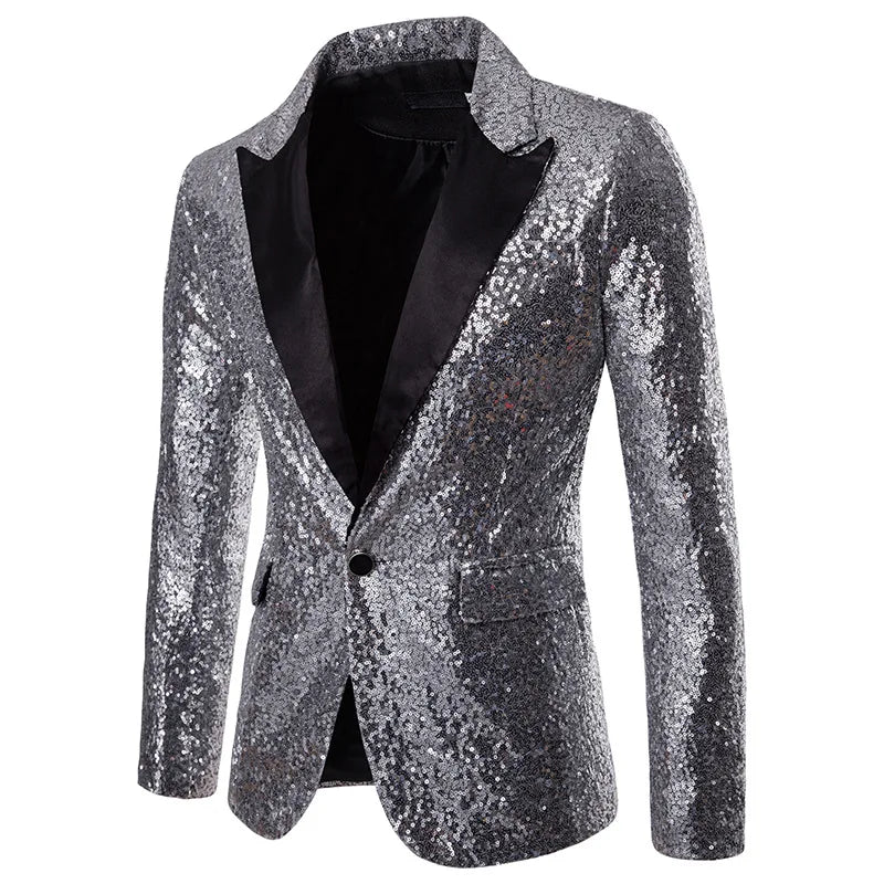 Silver Sequin Blazer