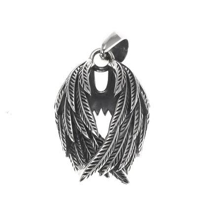 Silver Raven Wings Pendant