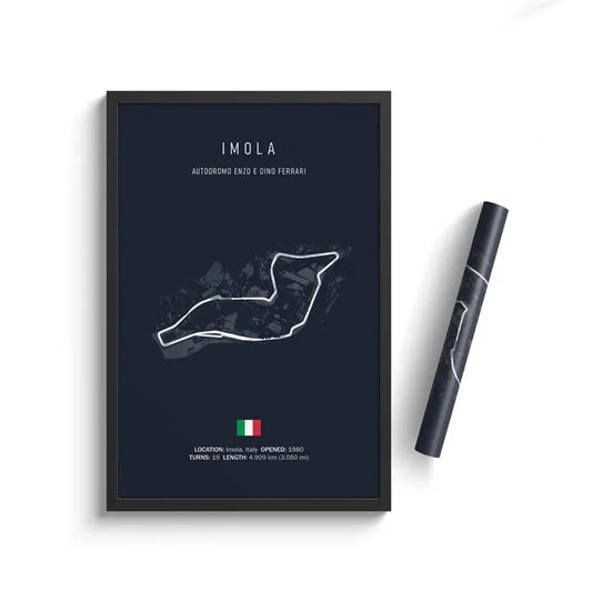 Imola Circuit A.K.A Autodromo Enzo e Dino Ferrari - F1 Race Track Print