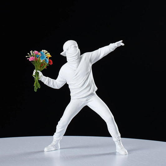 Flower Blossom Power - Banksy Sculpture