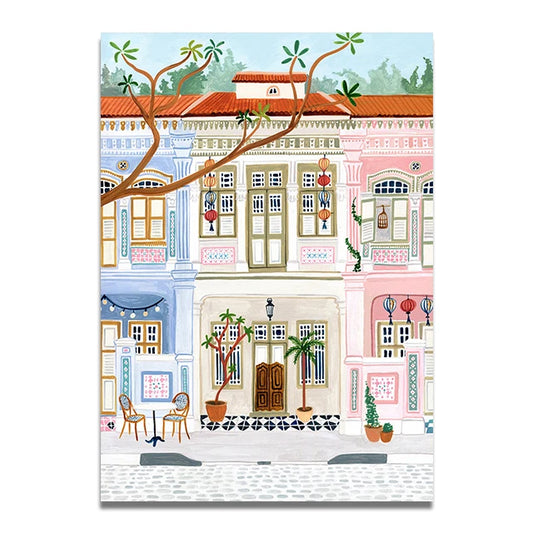 Town centre - Travel Art Print Poster