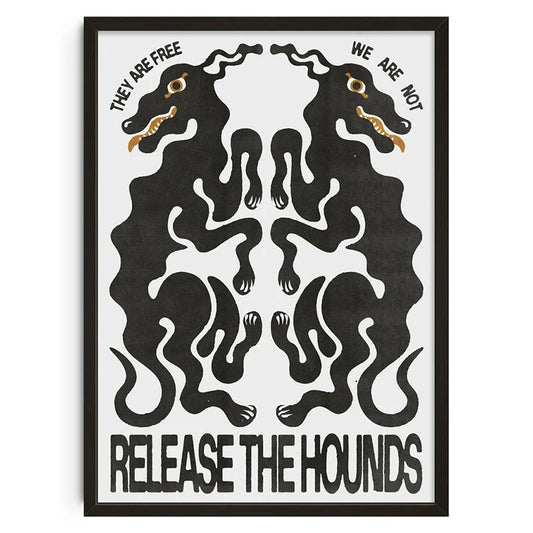 Release the hounds - Vintage Retro Abstract Print Poster