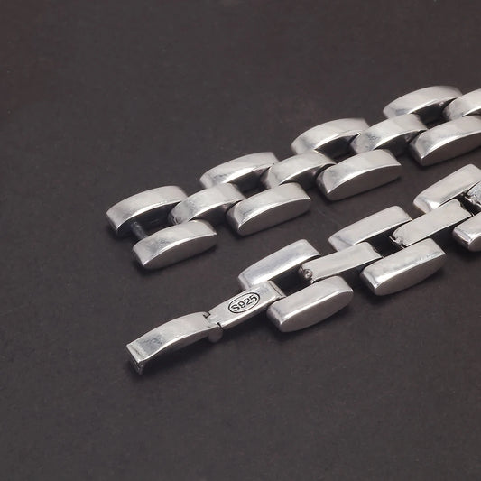 925 Sterling Silver Separated Oyster Bracelet
