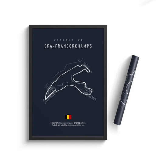 Circuit of Spa-Francorchamps - F1 Race Track Print