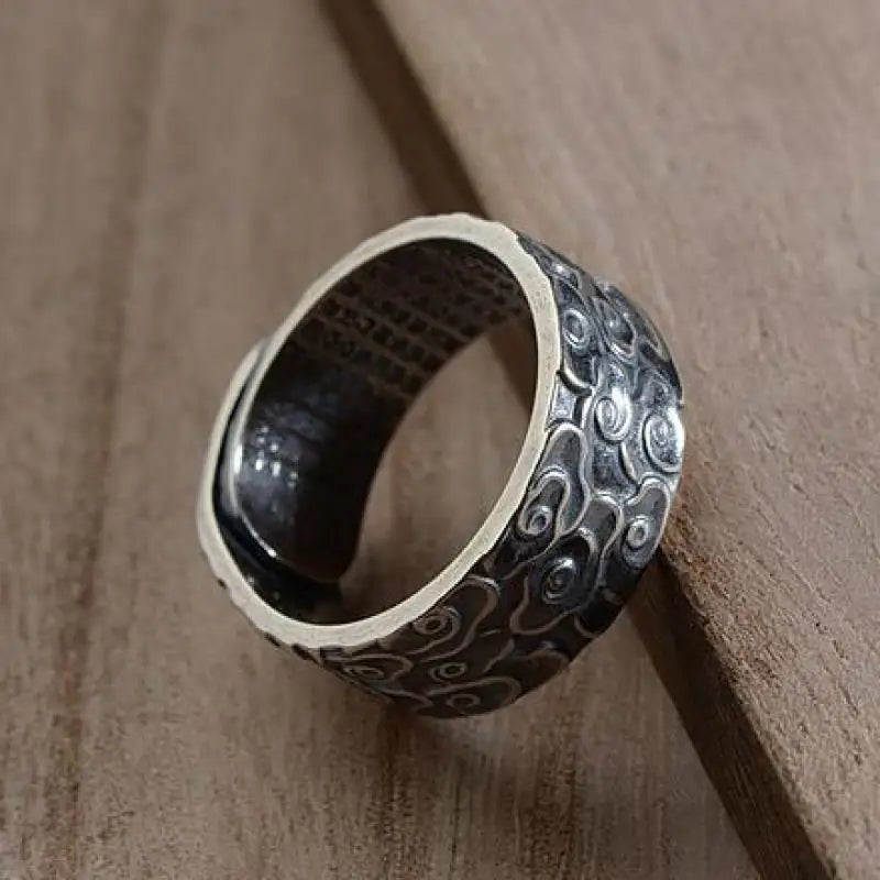 990 Thai Silver Clouds Adjustable Rings