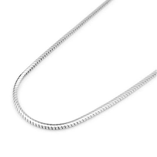 40cm / 1.4mm / Sterling Silver Round Snake Chain