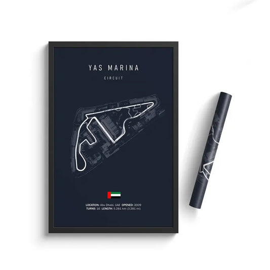 Yas Marina Circuit - F1 Race Track Print