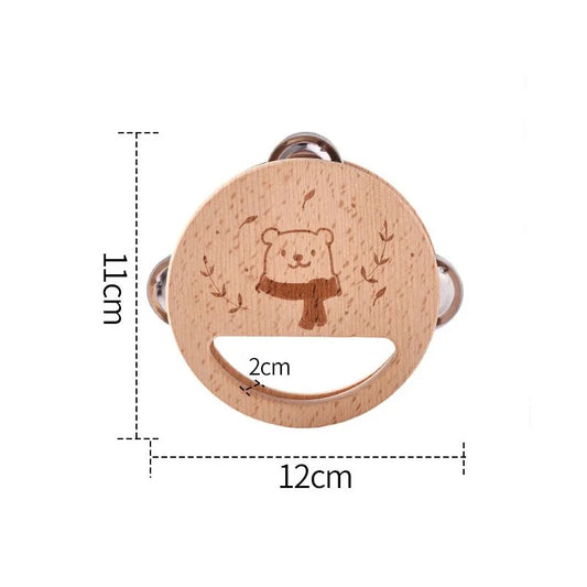 Tambourine - Kids Wooden Musical Instrument
