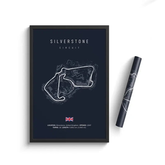 Silverstone Circuit - F1 Race Track Print