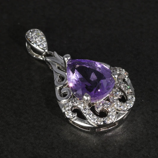 Amethyst Water Drop Pendant