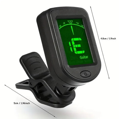 Clip-on Guitar Tuner with 360° Rotatable Display