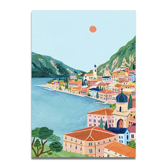 Summer hike - Travel Art Print Poster