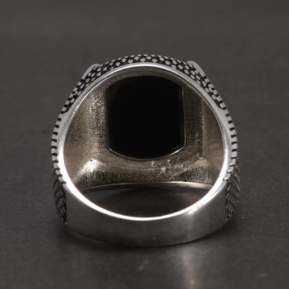 Black Onyx Turkish Signet Ring