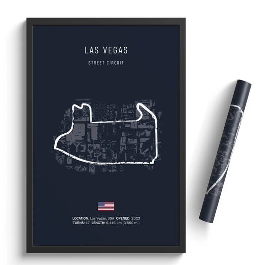 Las Vegas Circuit - F1 Race Track Print