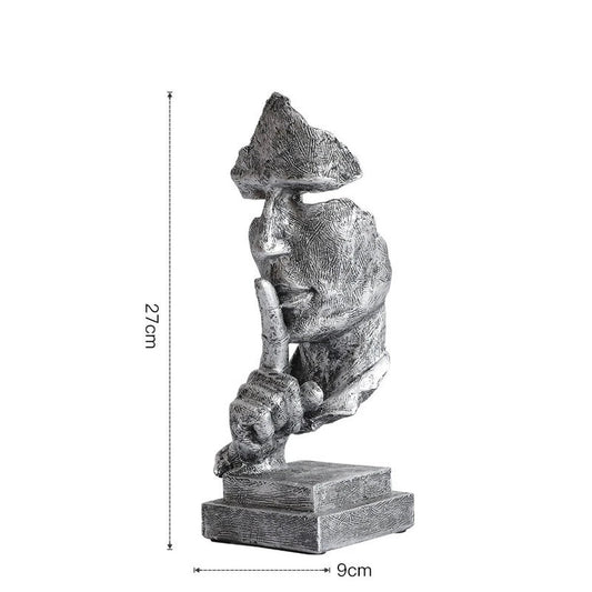 Metallic Silence - The Half Faced Sculpture