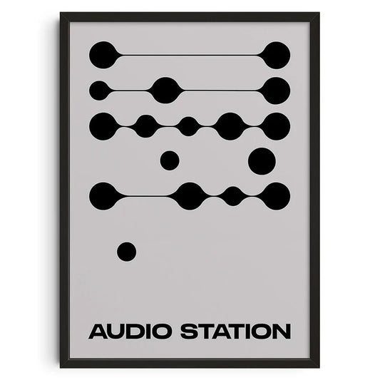 Audio station - Vintage Retro Abstract Print Poster