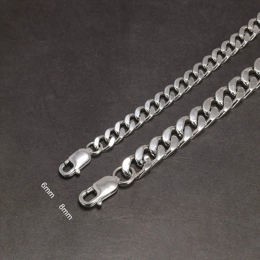 17cm Sterling Silver Cuban Bracelets