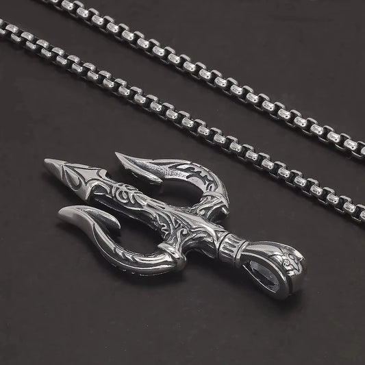 Neptune's Trident Pendant and Necklace