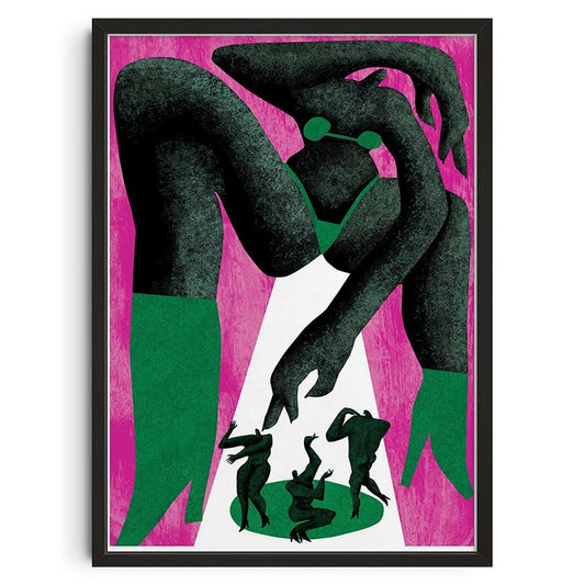 Dance floor - Vintage Retro Abstract Print Poster