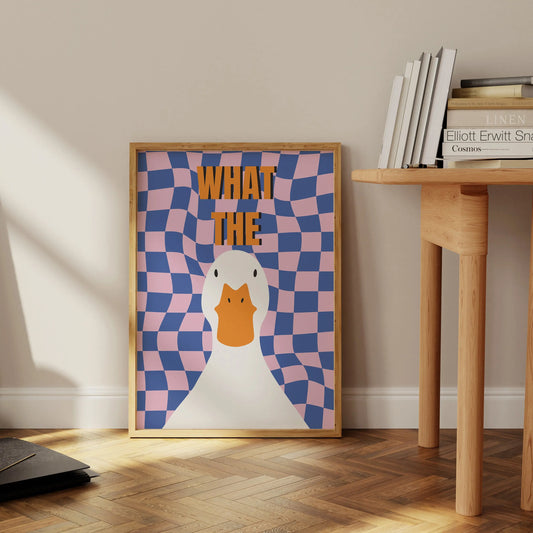 Trippy Duck - WHAT THE ... DUCK? Art Print