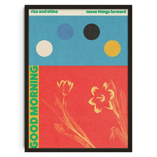 Good morning - Vintage Retro Abstract Print Poster