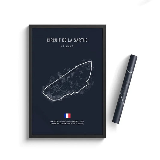 Circuit De La Sarthe - F1 Race Track Print