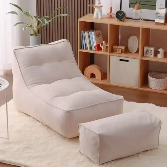 White Linen Seat with Footstool